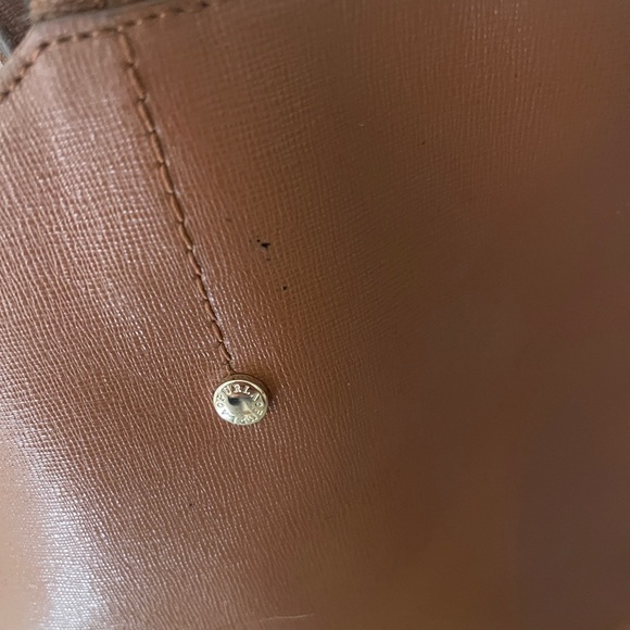 Furla 2 way bag brown leather crossbody purse large tote oversized designer - Picture 4 of 17